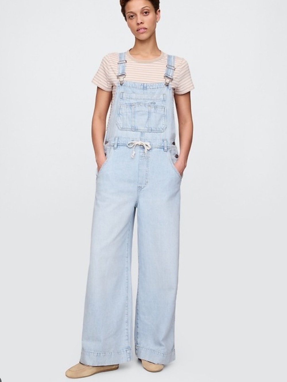 GAP Light Blue Soft Denim Baggy Overalls